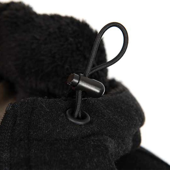 Fox Collection Black & Orange Sherpa Jacket Close Up 3