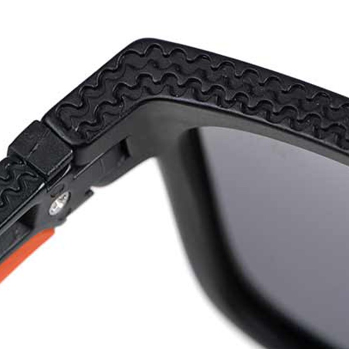 Fox Collection Black Orange Sunglasses - Grey Lens 2