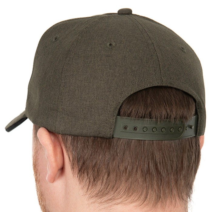 Fox Collection Green & Black Baseball Cap Close Up Back