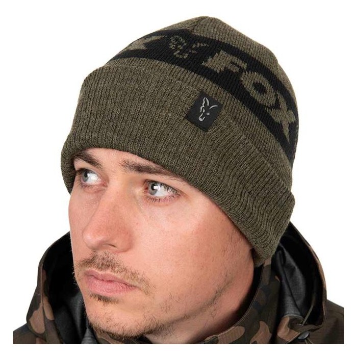 Fox Collection Green & Black Beanie