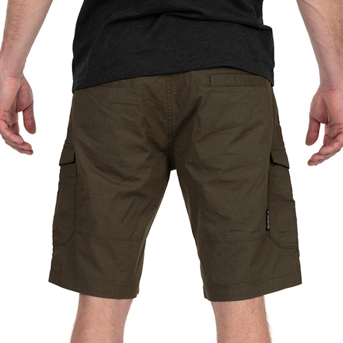 Fox Collection Green & Black Lightweight Cargo Fishing Shorts Back