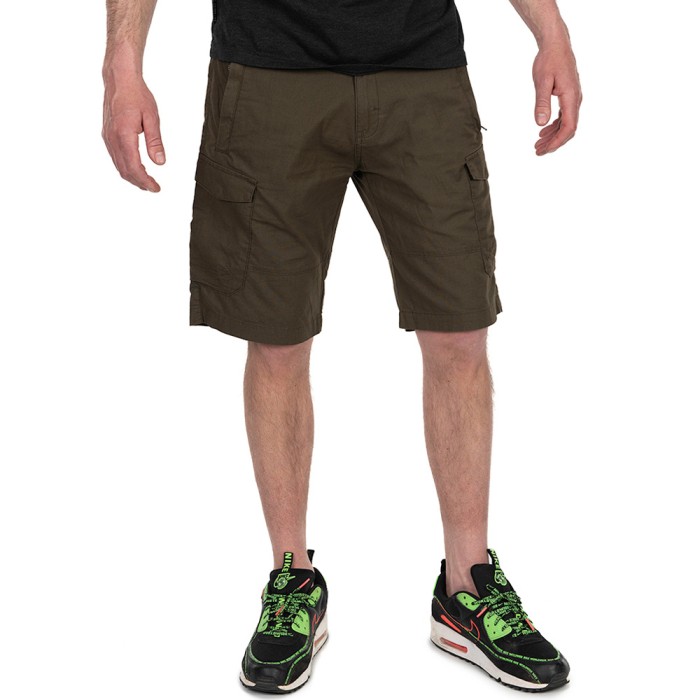 Fox Collection Green & Black Lightweight Cargo Fishing Shorts 1