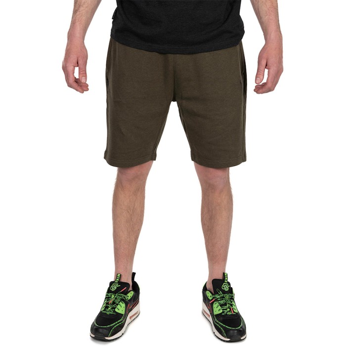 Fox Collection Green & Black Lightweight Fishing Jogger Shorts Front