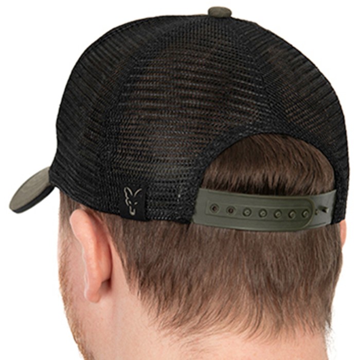 Fox Collection Green & Black Trucker Fishing Cap Back