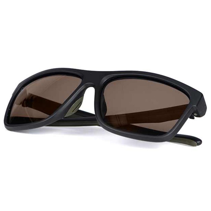 Fox Collection Green Black Sunglasses - Brown Lens 1