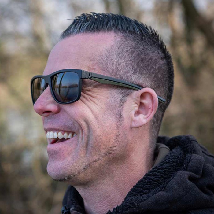 Fox Collection Green Black Sunglasses - Brown Lens 3