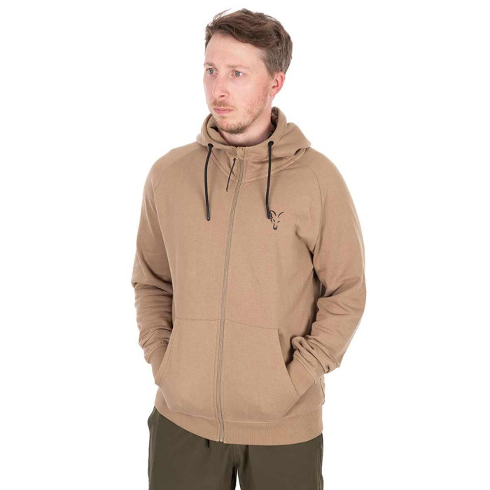 Fox Collection Lightweight Zip Hoodie Limited Edition - Tan 1