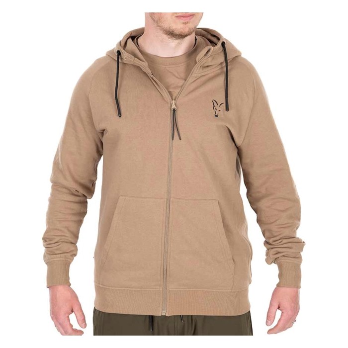 Fox Collection Lightweight Zip Hoodie Limited Edition - Tan