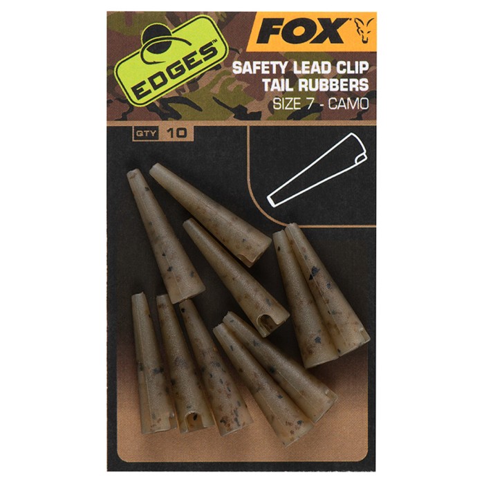 Fox Edges Camo Safety Lead Clip Tail Rubbers