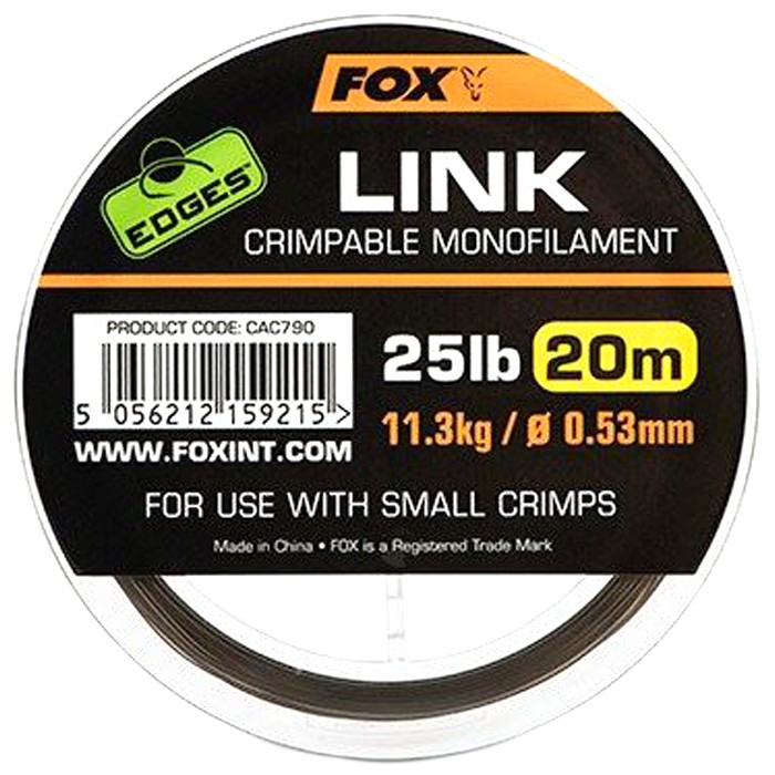 Fox Edges Link Crimpable Fishing Monofilament 20m