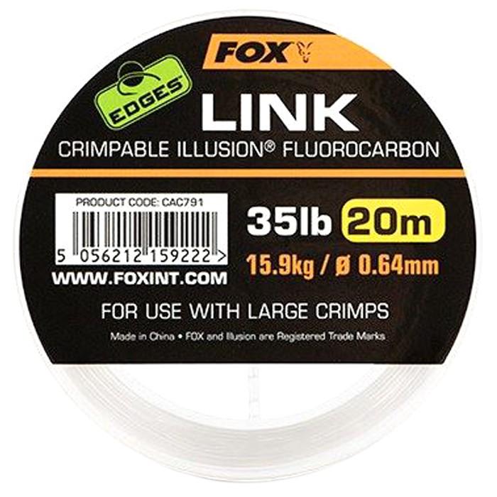 Fox Edges Link Crimpable Illusion Fluorocarbon 20m