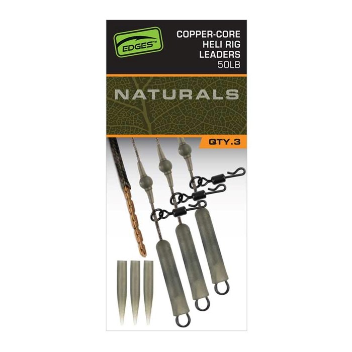 Fox Edges Naturals Copper Core Heli Rig Leaders
