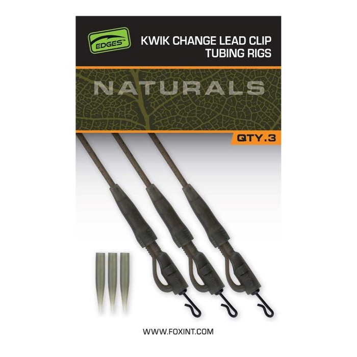 Fox Edges Naturals Kwik Change Lead Clip Tubing Rigs
