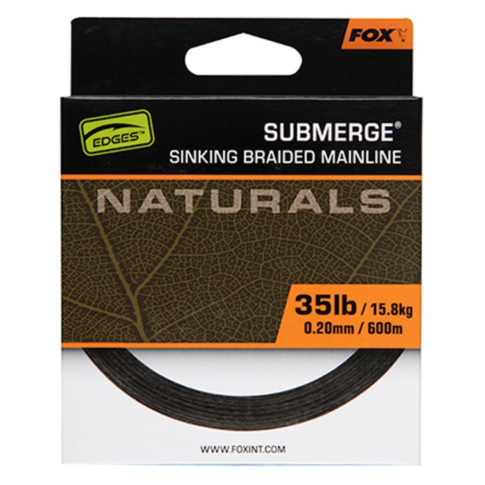 Fox Edges Naturals Submerge Fishing Braided Mainline 35lb 600m