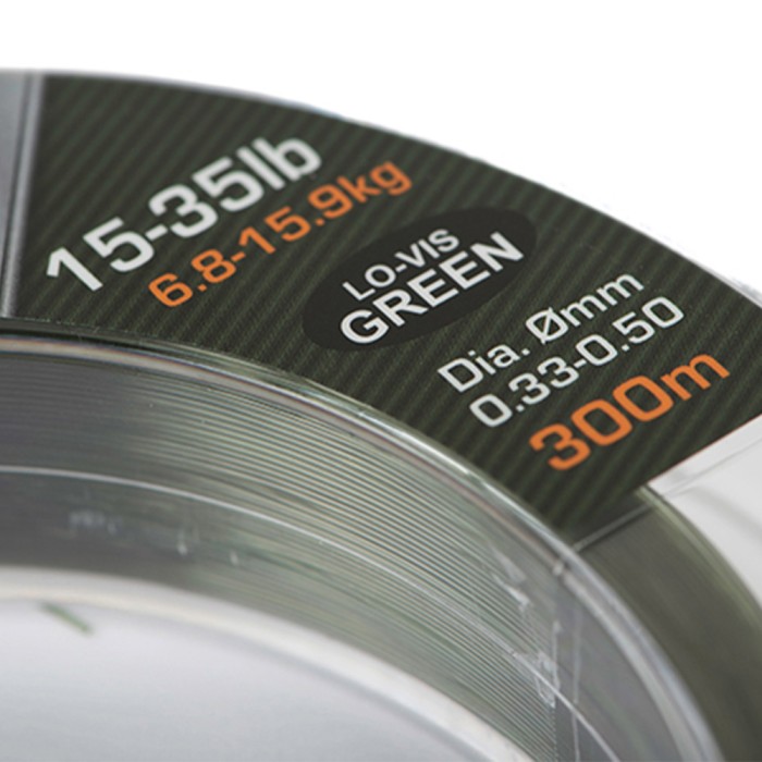 Fox Exocet Pro Lo-Vis Green Double Tapered Fishing Mainline 300m Close Up 3