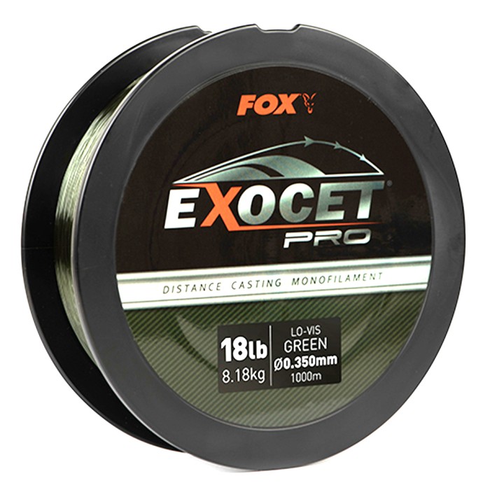 Fox Exocet Pro Lo-Vis Green Fishing Mono Line 1000m 18lb