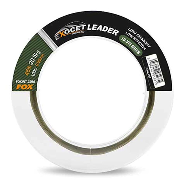 Fox Exocet Pro Leader 100m - Low Vis Green