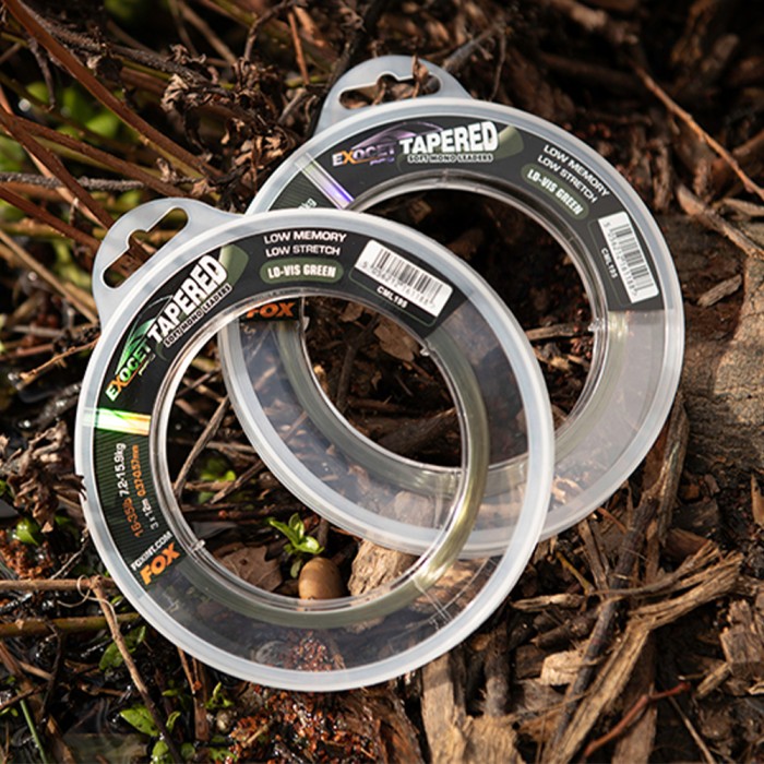 Fox Exocet Pro Lo-Vis Green Tapered Fishing Leaders Sizes