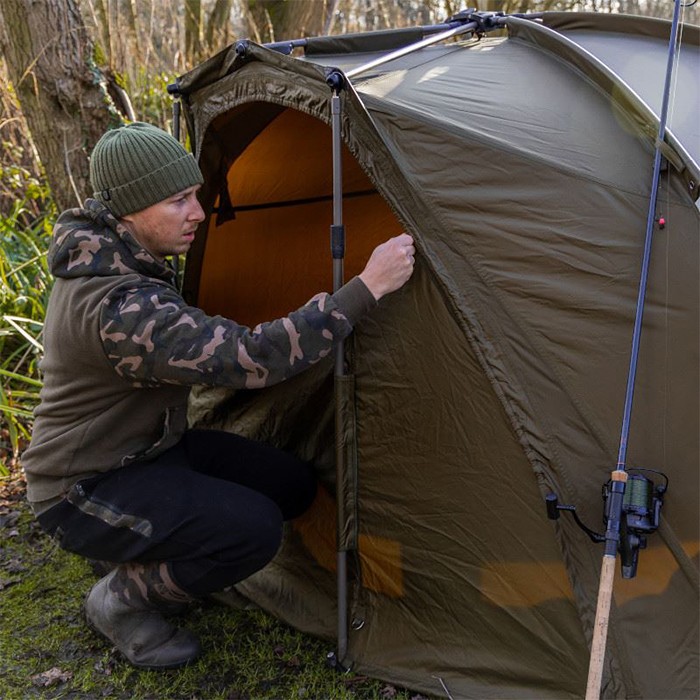 Fox Frontier Lite Fishing Shelter Infill Panel In Use