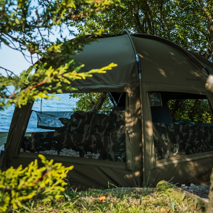 Fox Frontier X Bivvy In Use Back