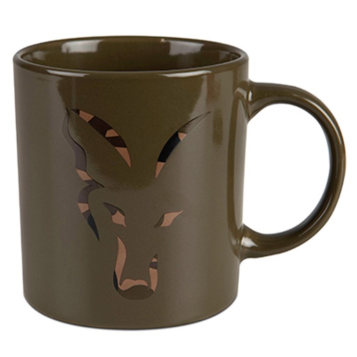 Fox Green & Camo Head Ceramic Mug