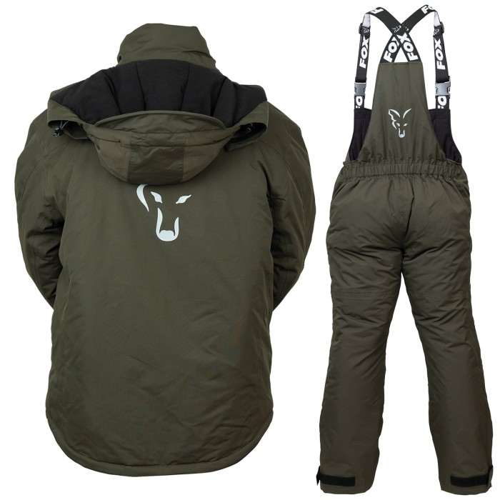 Fox Green & Silver Winter Fishing Suit Back