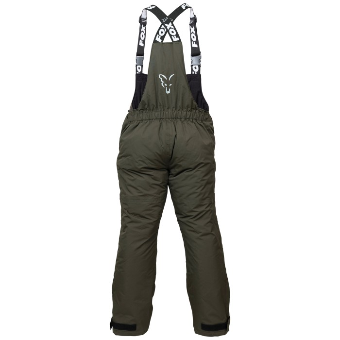 Fox Green & Silver Winter Fishing Suit Bib n Brace Bavk