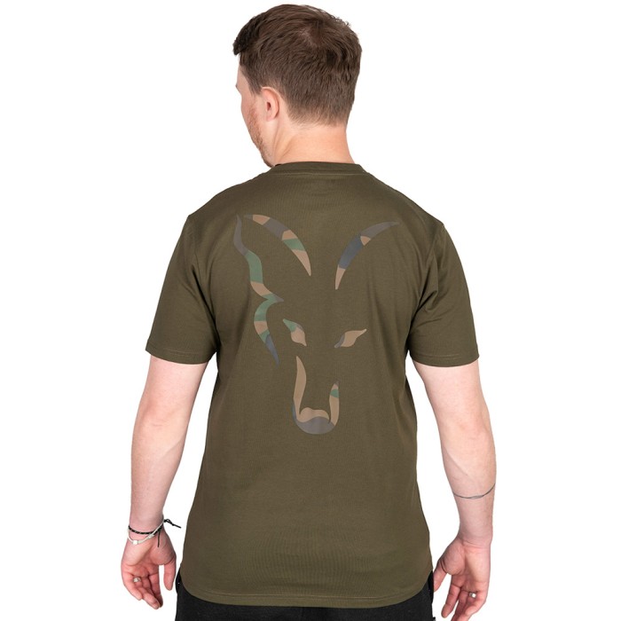 Fox Khaki Fox Head Logo T-Shirt