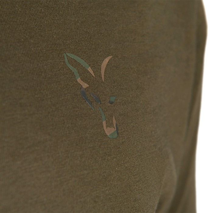 Fox Khaki Fox Head Logo T-Shirt Close Up 3