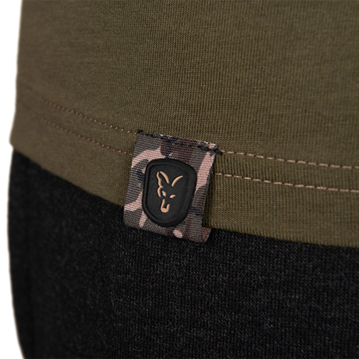 Fox Khaki Fox Head Logo T-Shirt Close Up 4