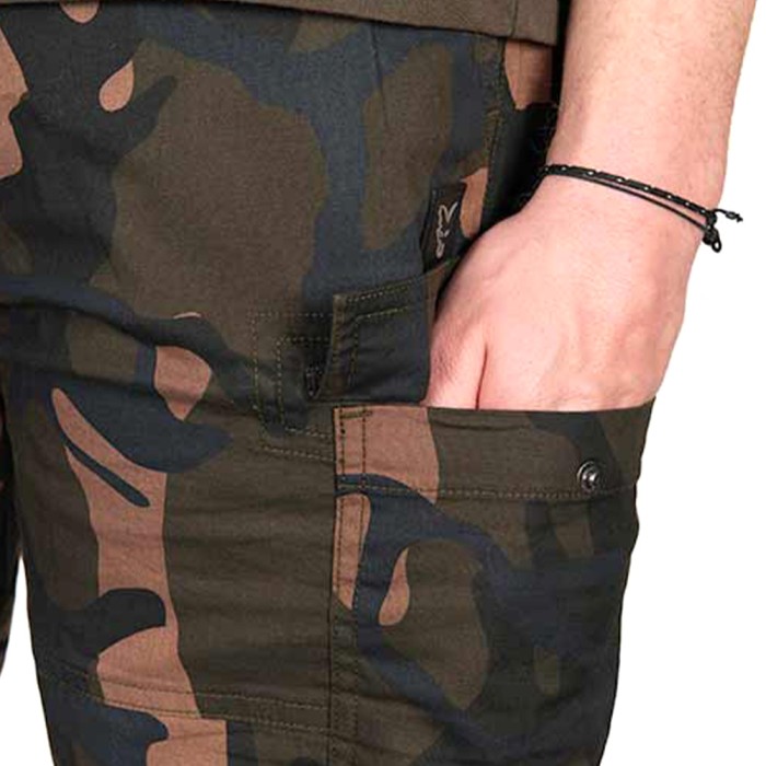 Fox Lightweight Camo Combat Shorts Close Up 2