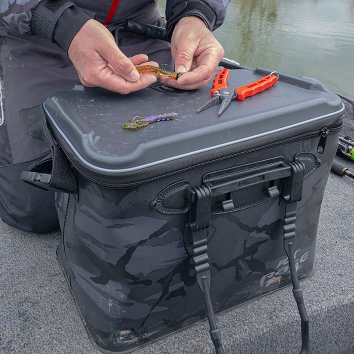 Fox Rage Camo Welded Bag Medium  In Use