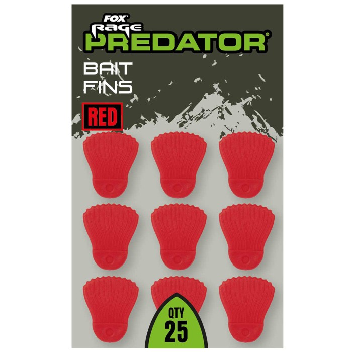 Fox Rage Predator Bait Fins Red x25 1