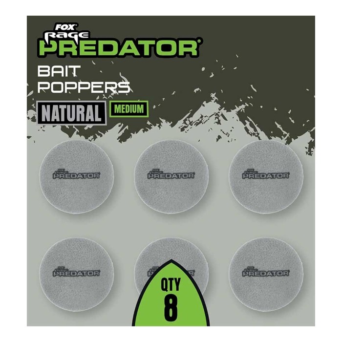 Fox Rage Predator Bait Poppers - Natural Grey