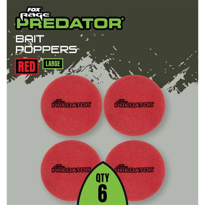 Fox Rage Predator Bait Poppers - Red 1