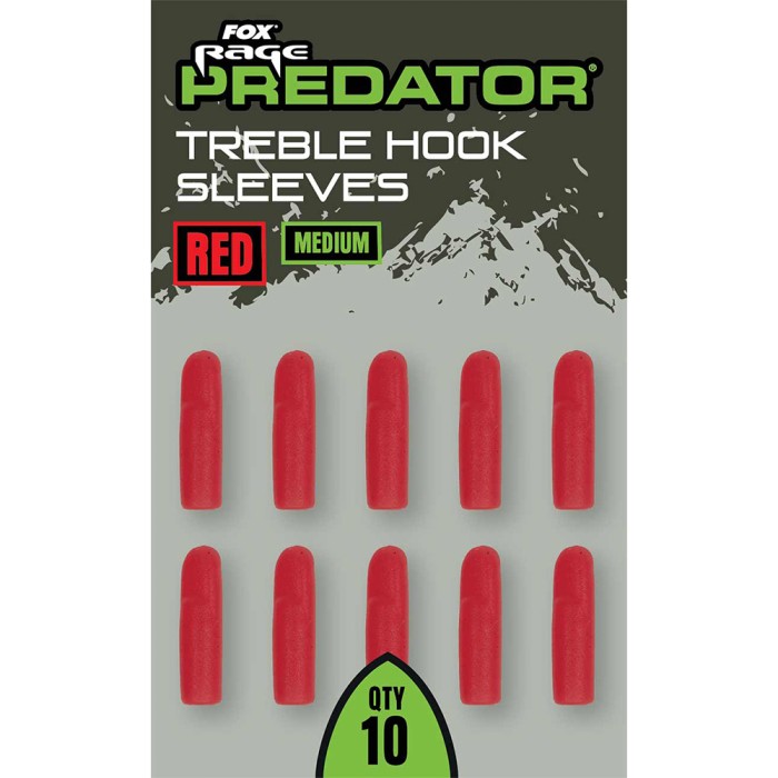 Fox Rage Predator Red Treble Hook Sleeves 1