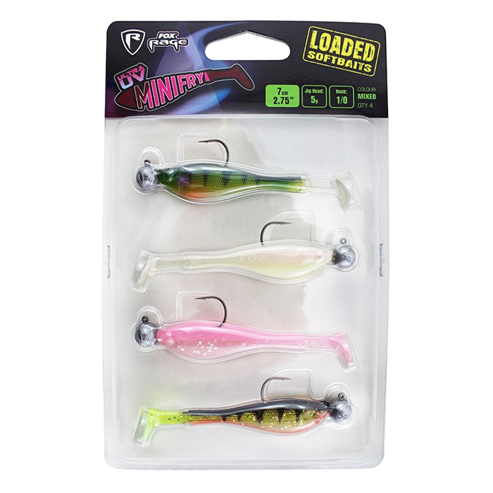 Fox Rage Ultra UV Micro Fry Mixed Colour Loaded Fishing Lure Pack 5g