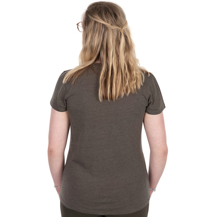 Fox Womans Fishing V Neck T-Shirt Back