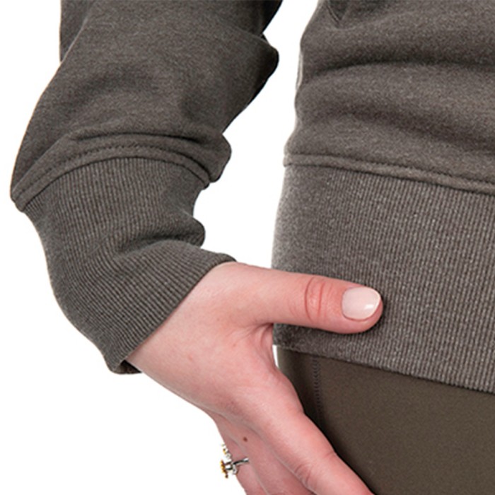 Fox Womans Fishing Zipped Hoodie Close Up 5