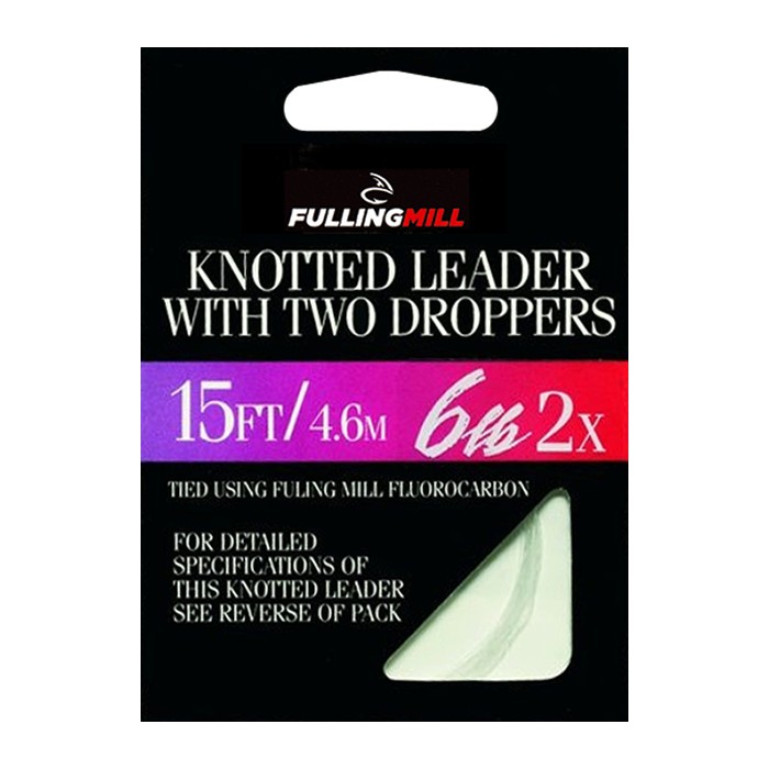 Fulling Mill Leader 15ft With 2 Droppers 6lb