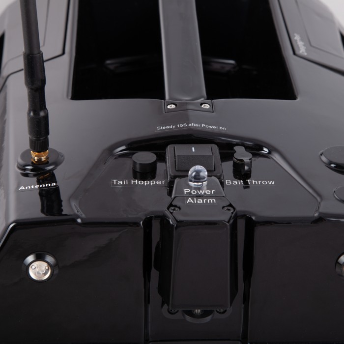 Future Carping V70 Black Fishing Bait Boat Close Up Power Button