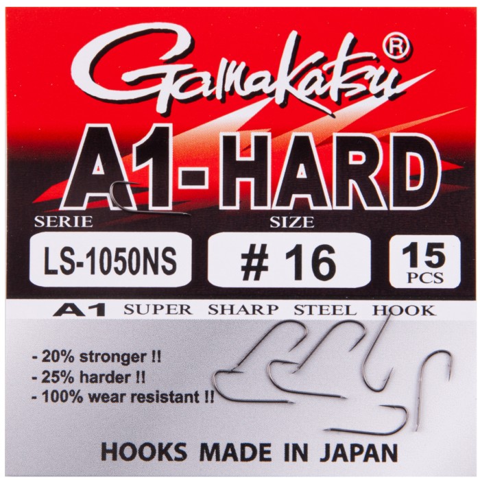 Gamakatsu A1 Hard LS-1050NS Hooks Size 16