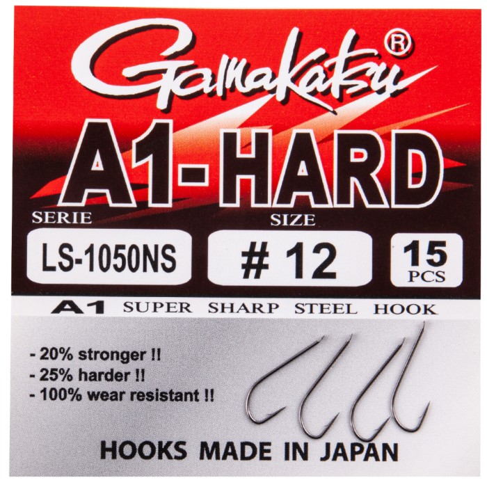 Gamakatsu A1 Hard LS-1050NS Hooks Size 12