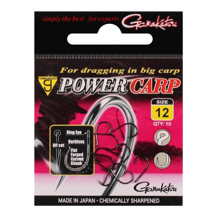 Gamakatsu Barbless Power Carp Ring Eye NSB Hooks