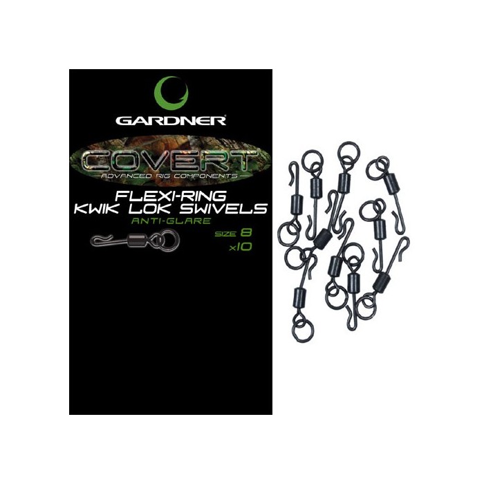 Gardner Covert Kwik Lok Flexi-Ring Swivels Size 8 Packaging