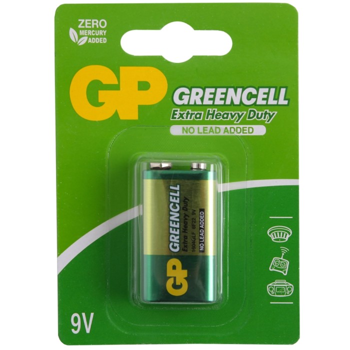 GP Greencell Batteries 9V