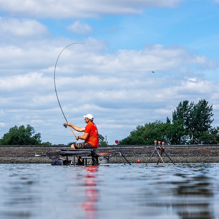 Guru Aventus Steve Ringer Light Feeder Fishing Rod In Use 2