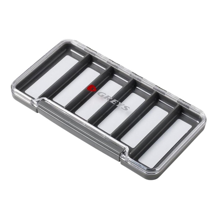 Greys Slim Waterproof Fly Box - 6 Compartments