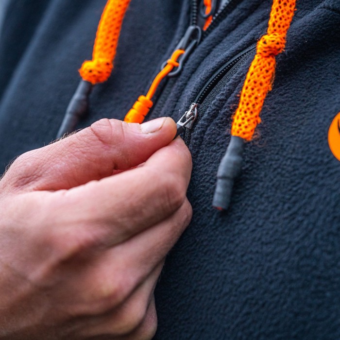 Guru Black Fleece Gilet In Use 1