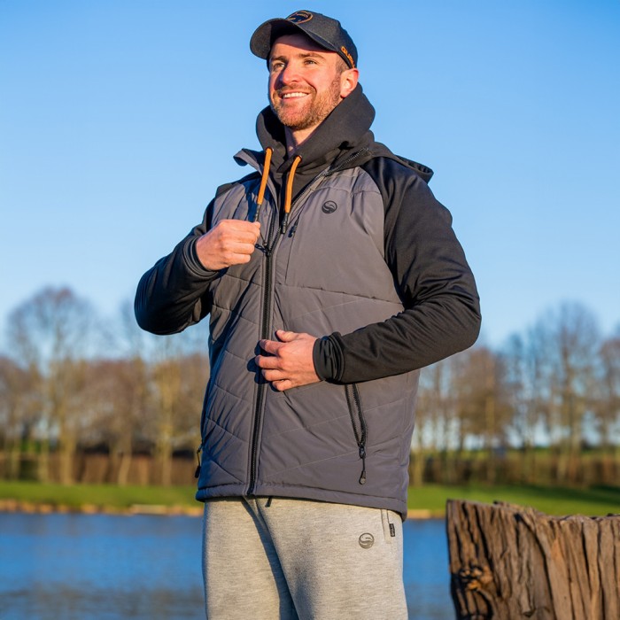 thumbnail image 2 of Ready Set Go Jacket In Charcoal - Polyester Twill With Ribbed Cuffs & Multiple Pockets 2 of 3